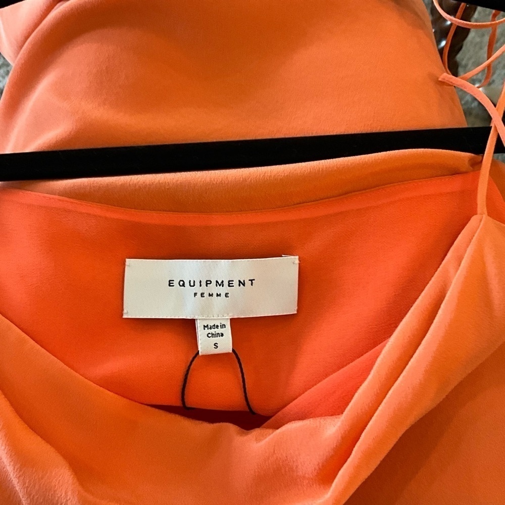 Equipment 100% Silk Orange Camisole Top with Flowy Fit - Picture 6 of 7